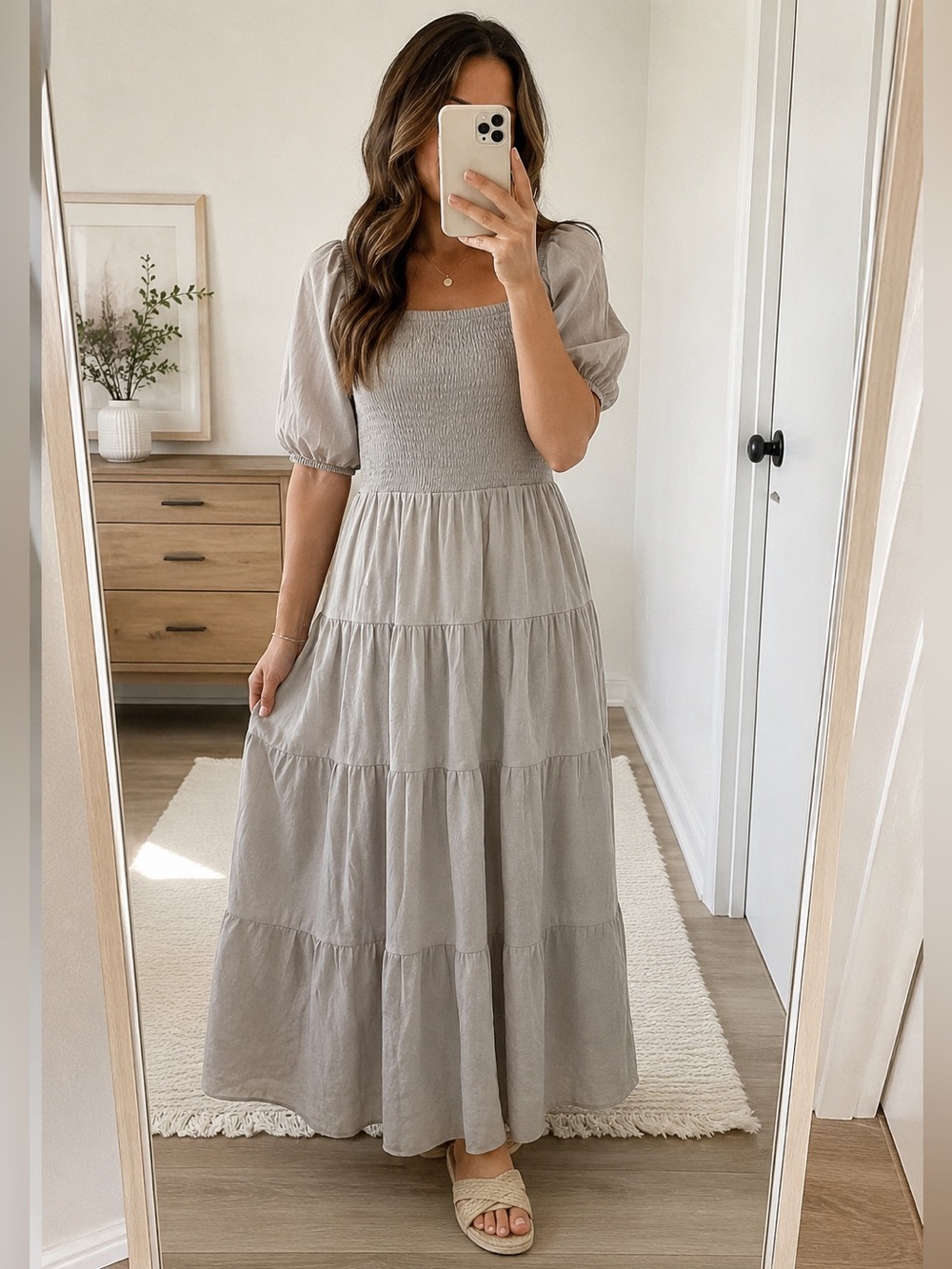 J.CEE Smocked Maxi Dress | Size Large |‎ NWT | Modest & Elegant